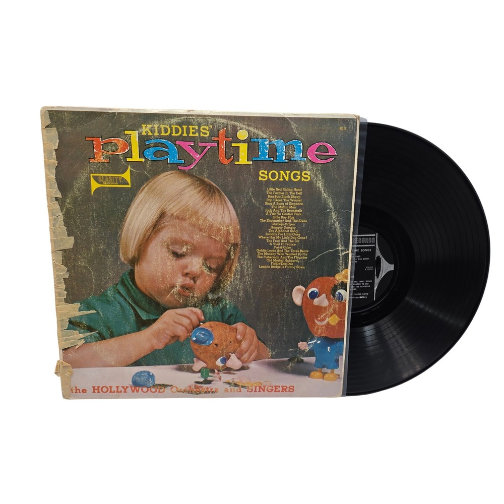 Kiddies Playtime Songs Hollywood Orchestra Singers Clarity Records 813 Vinyl LP*